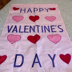 JetMax Happy Valentine’s Day Flag Porch Patio Yard Pink Red Purple Heart 39”x28”